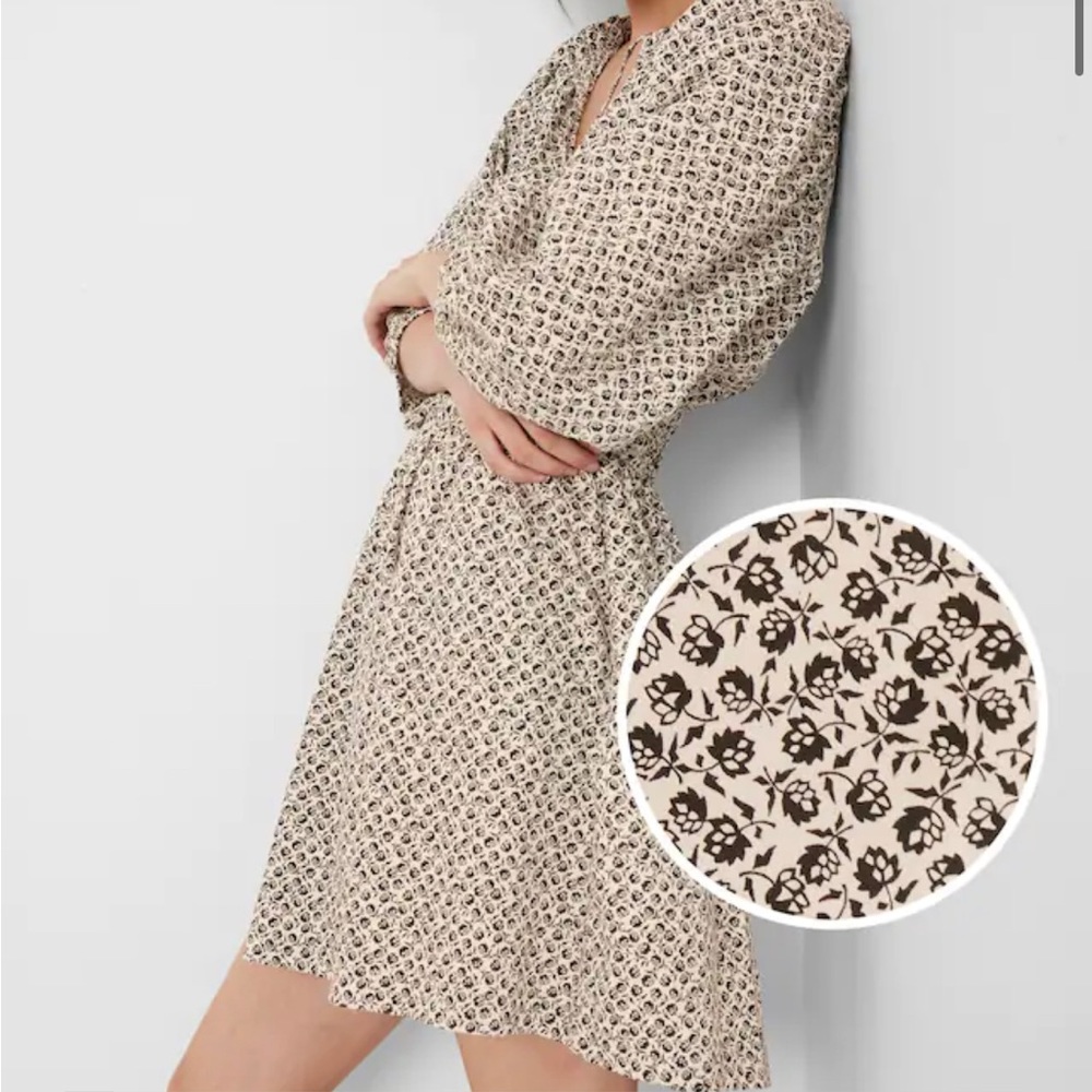 GAP Smocked Waist Puff Mini Dress